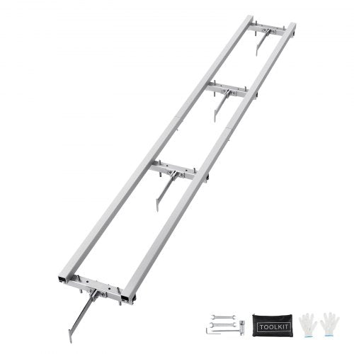 VEVOR Rail Mill Guide System 2.74 m Chainsaw Milling Rail Guide 4 Crossbar Kits