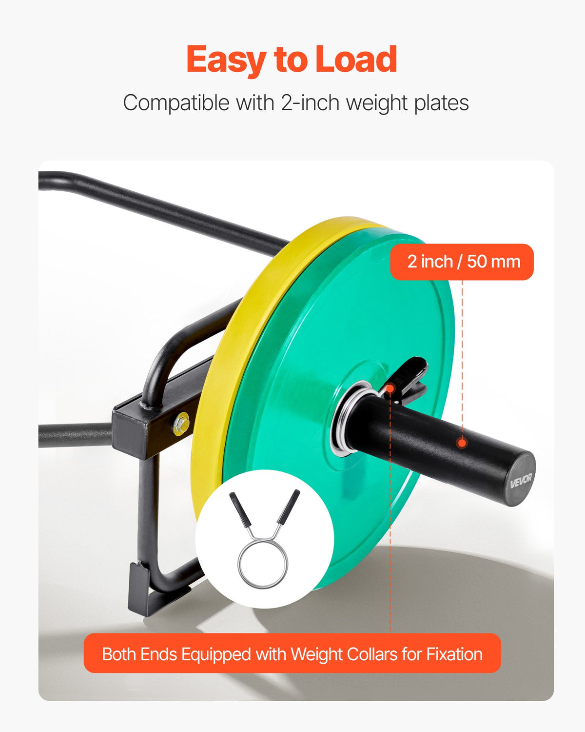 VEVOR Trap Bar Hex Bar, 50mm Hex Barbell, 240 kg Capacity Shrug Bars, Weightlifting and Strength Training Equipment, Home Gym for Squats, Deadlifts, Shoulder Presses, Black
