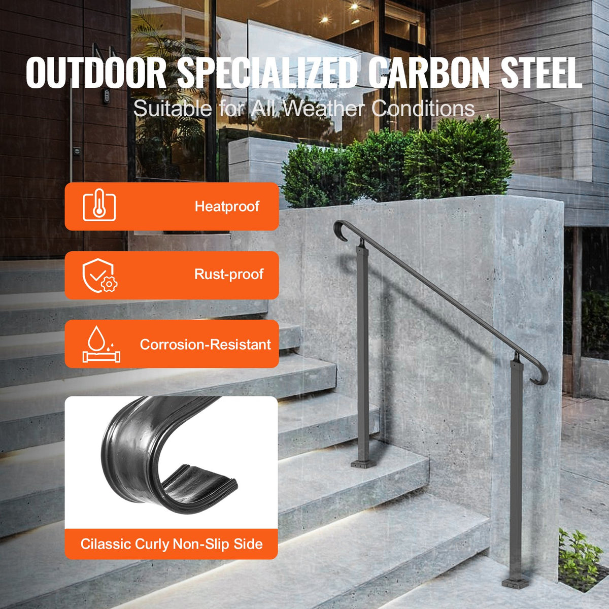 VEVOR Wrought Iron Handrail