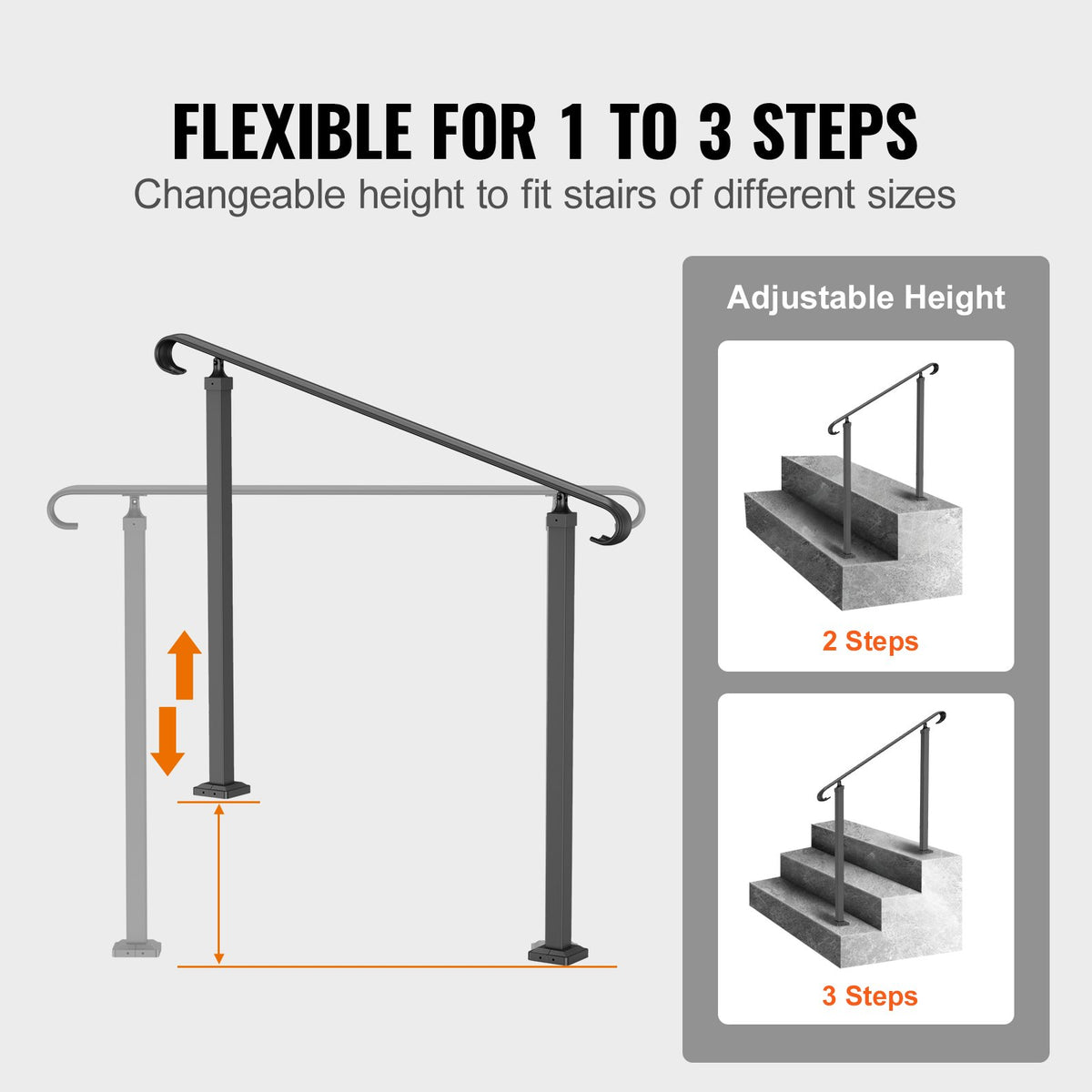 VEVOR Wrought Iron Handrail