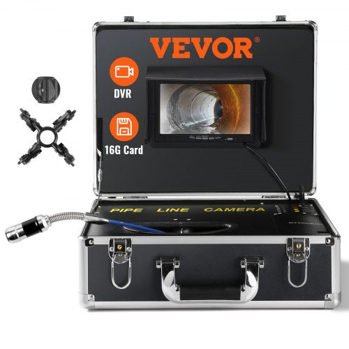 VEVOR Sewer Camera Pipe Inspection Camera 17.8 cm Screen 1000TVL Camera 20.1m