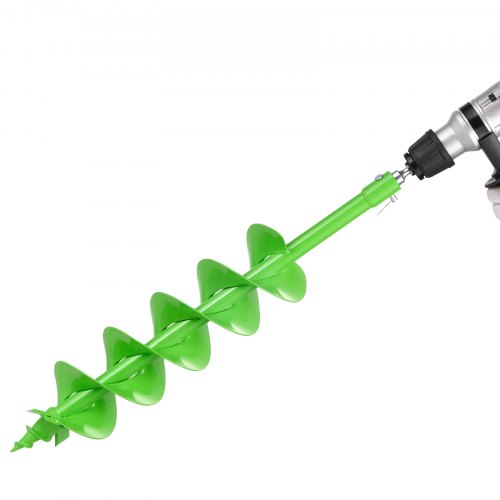 VEVOR Auger Drill Bit for Planting, 150 x 800 mm Spiral Drill Bit, Compatible with 20mm ID Drive Drills, Heavy Duty Bulb Planter Tool, Post Hole Drilling Attachments for Garden Digger Fence