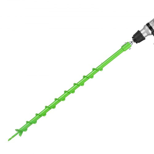 VEVOR Auger Drill Bit for Planting, 60 x 800 mm Spiral Drill Bit, Compatible with 20mm ID Drive Drills, Heavy Duty Bulb Planter Tool, Post Hole Drilling Attachments for Garden Digger Fence