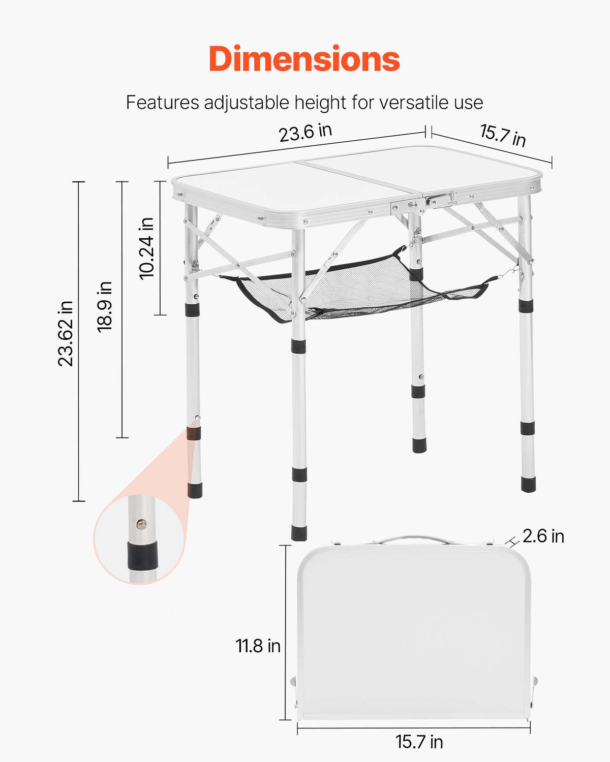 VEVOR Folding Camping Table