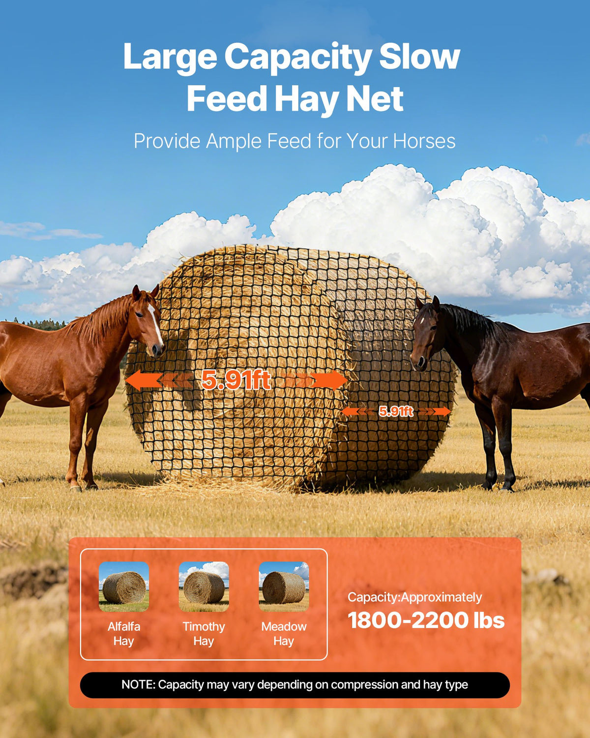 VEVOR Round Bale Hay Net