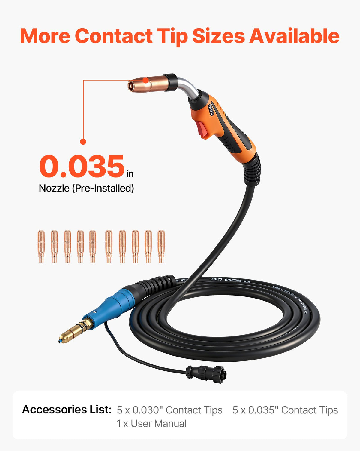 VEVOR 250A MIG Welding Gun with 4.57m Cable