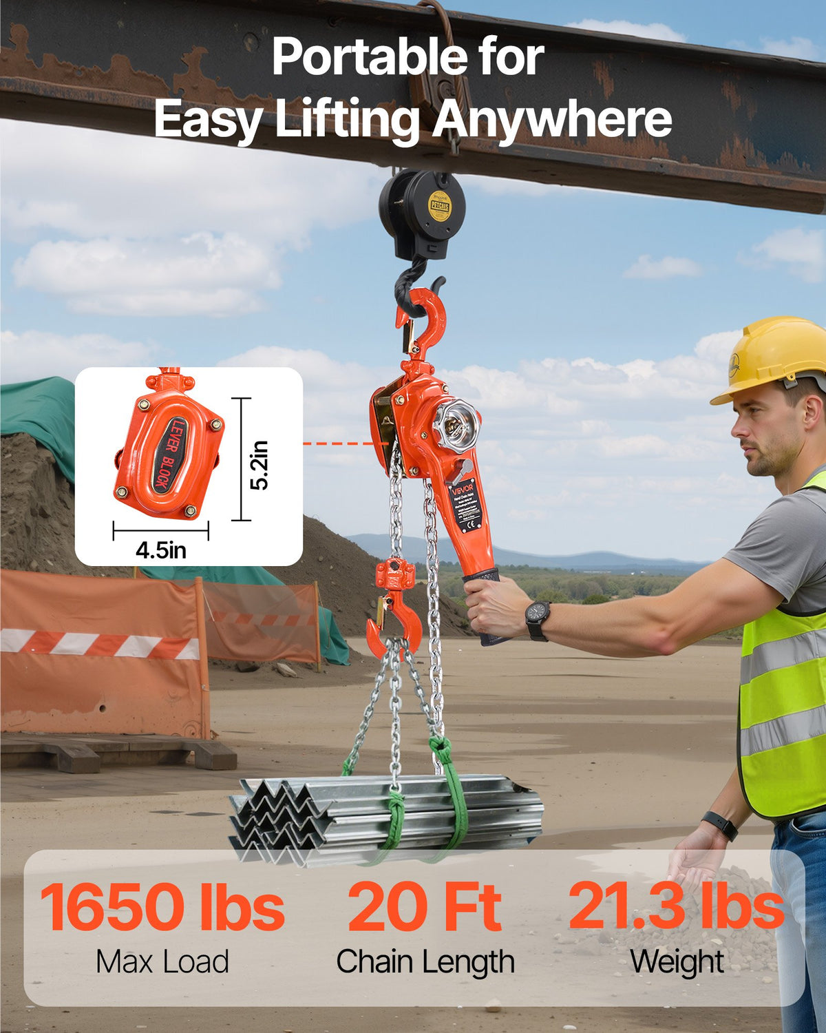 VEVOR Manual Lever Chain Hoist