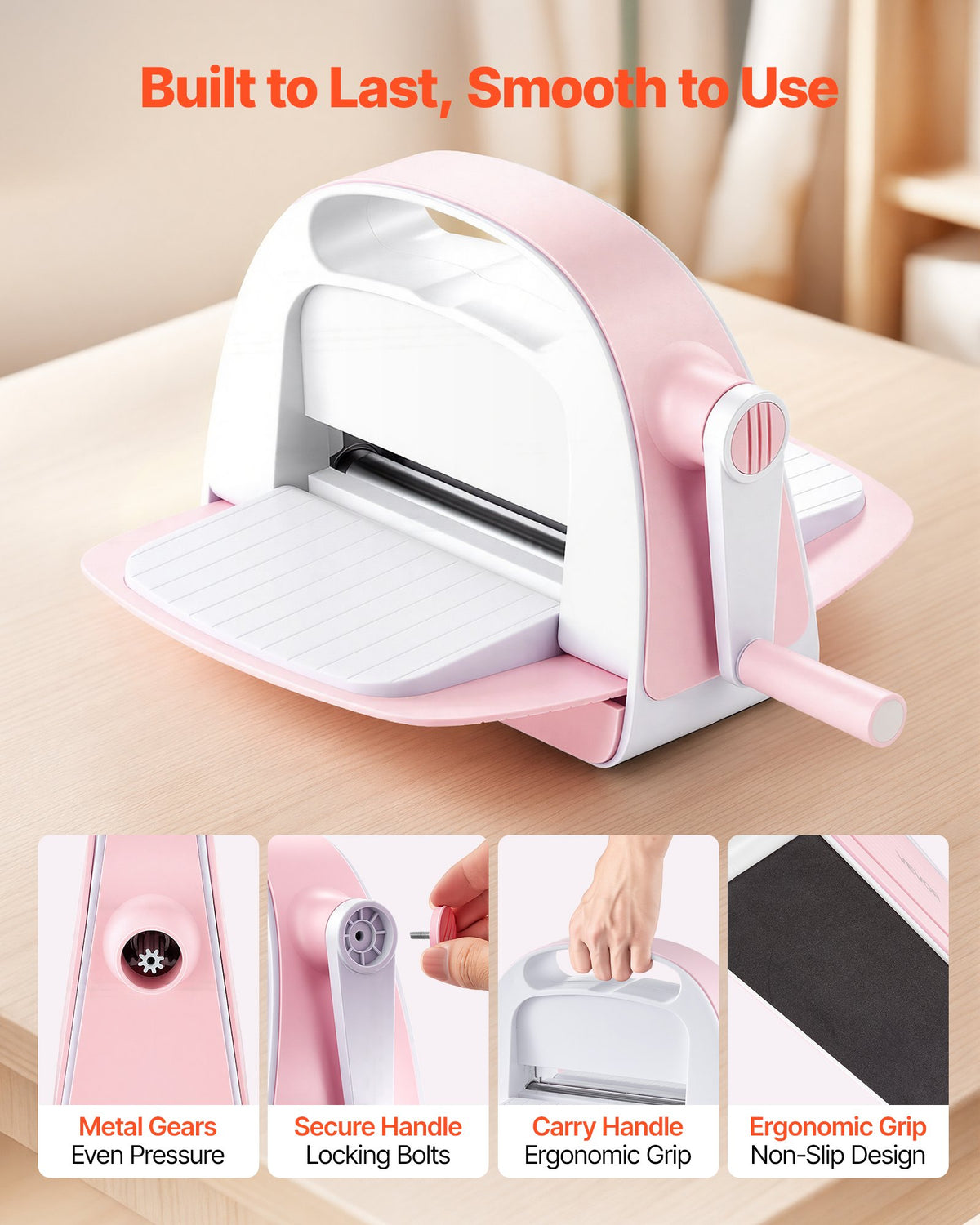 VEVOR Manual Die Cutting and Embossing Machine, 152mm Opening, Portable Die Cut Machine Set with Cutting Dies, Embossing Folders, Paper Sheets, Cutting Plates, for Scrapbooking, Card Making, Crafting