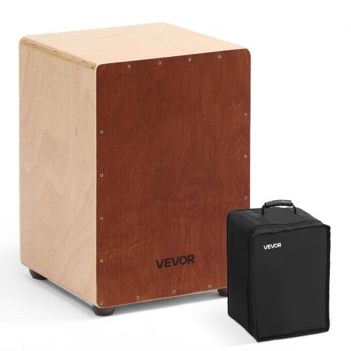 VEVOR Cajon Box Drum, with Internal Snare Wires, Lightweight Wooden Percussion Box, Portable Birch Wood Drum Musical Instrument with Travel Bag, for Beginners and Professionals, 305 x 305 x 430 mm