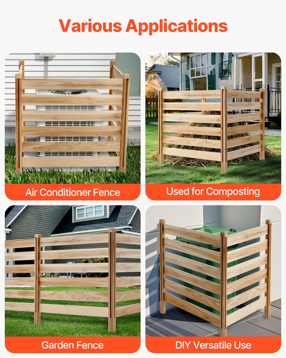 VEVOR Wood Privacy Fence