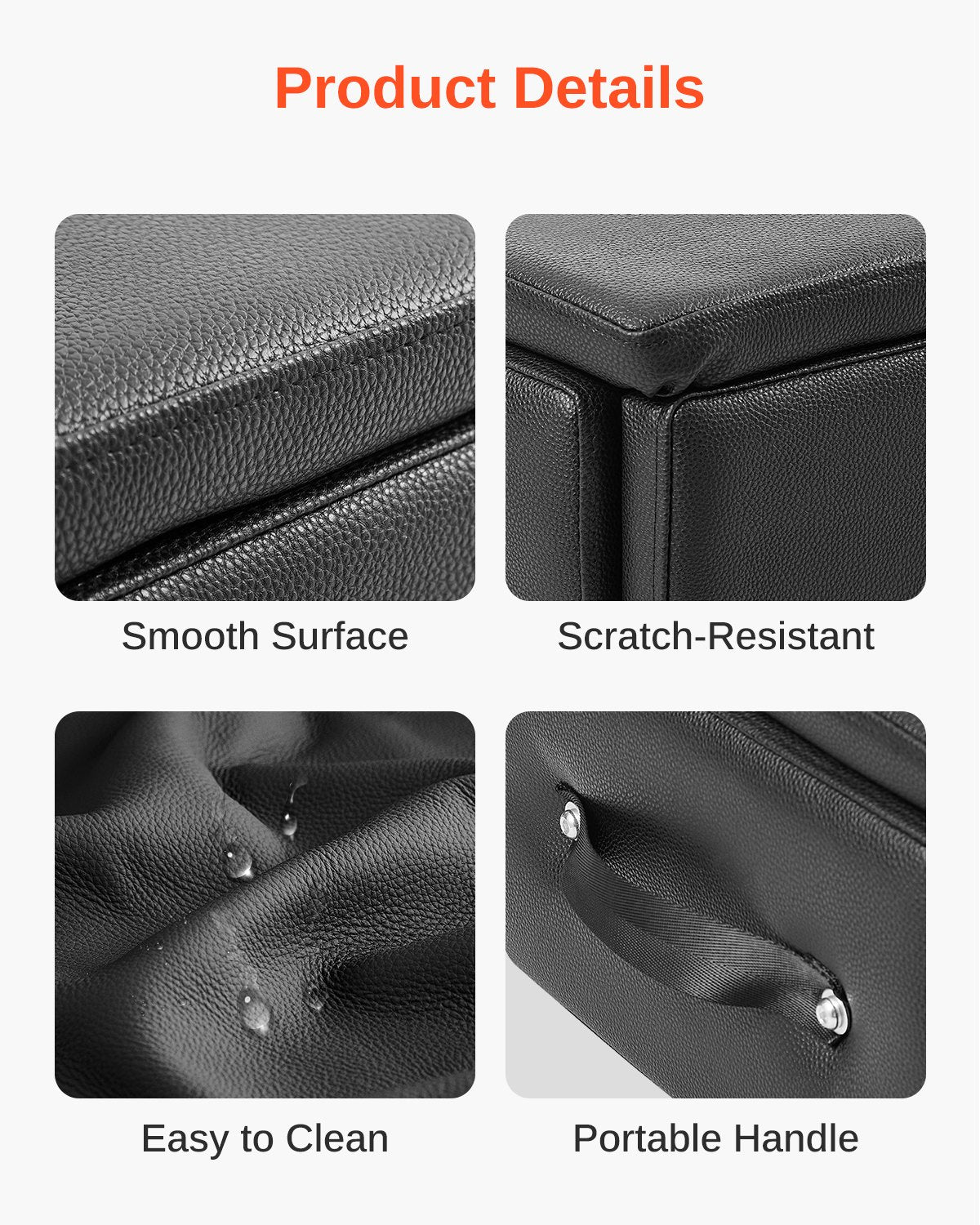 VEVOR Pilates Box for Reformer, 25x17x9 In Pilates Reformers Sitting Box for Exercises, Premium PU and Wood Pilates Equipment Accessory, Improve Strength, Balance, Range of Motion Home Gym, Black