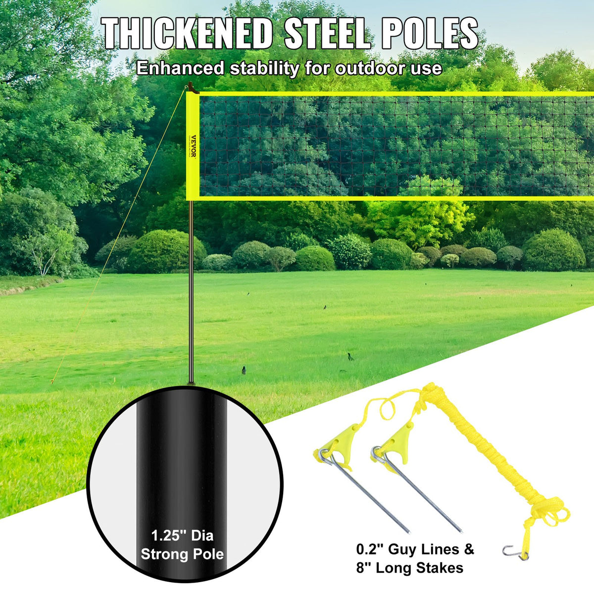 VEVOR Outdoor Portable Volleyball Net System