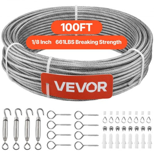 VEVOR 3.2 mm Wire Rope Kit