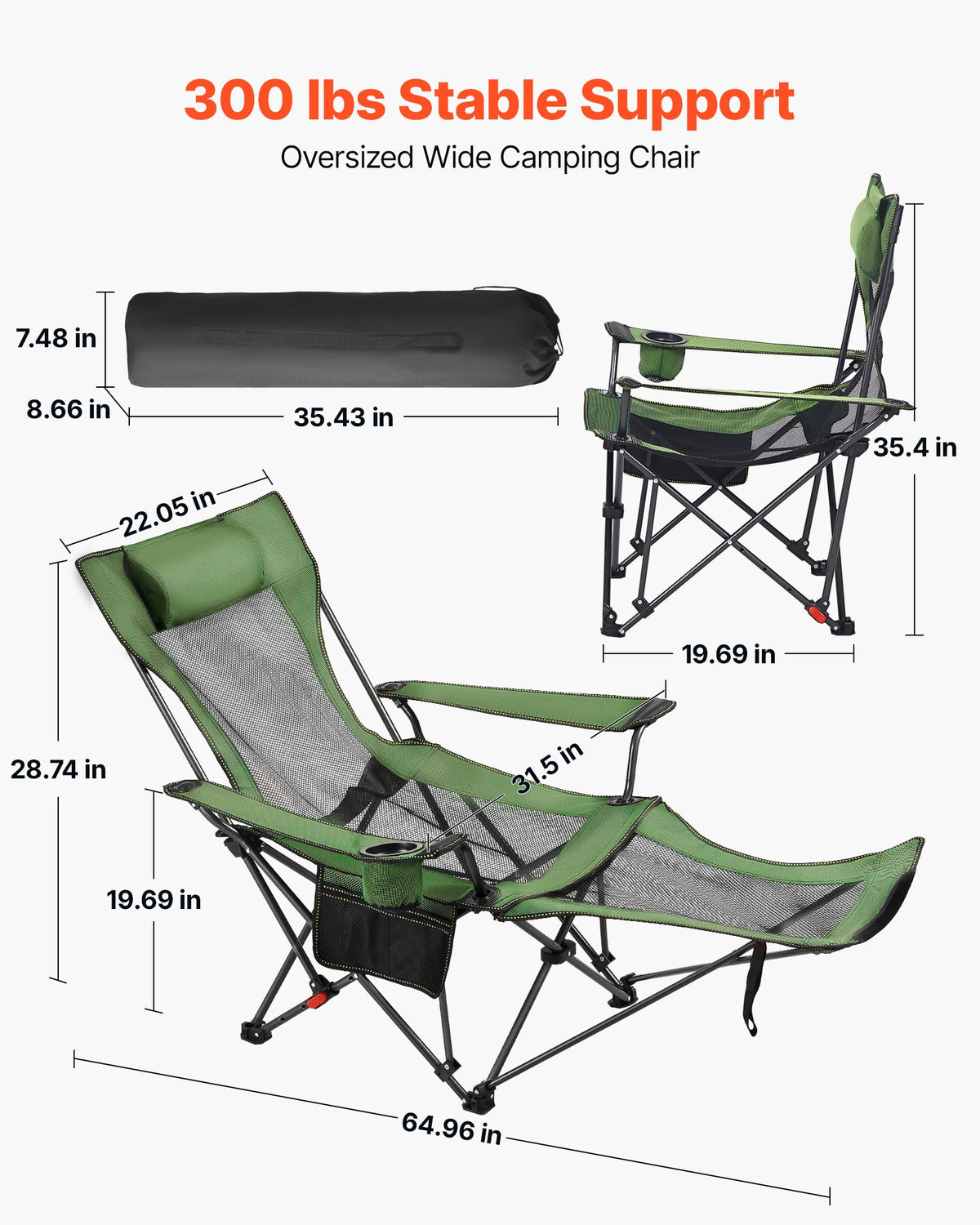 VEVOR Reclining Camping Chair