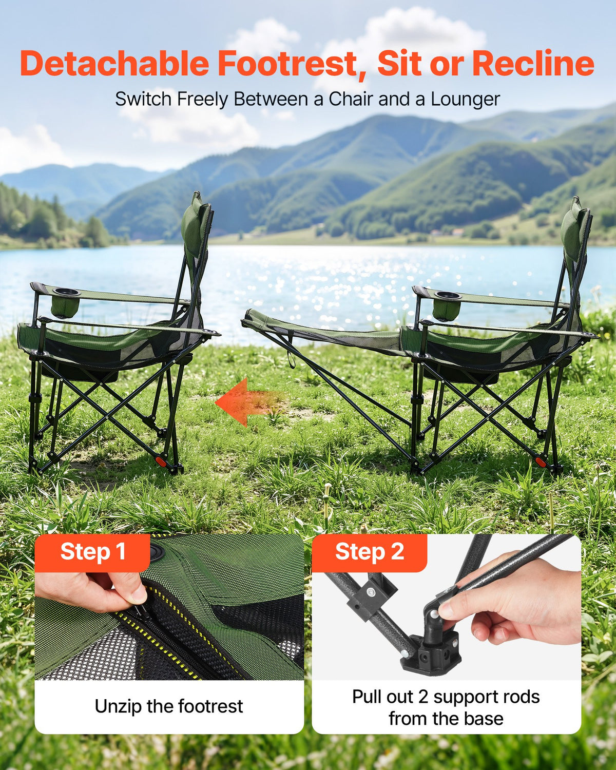 VEVOR Reclining Camping Chair