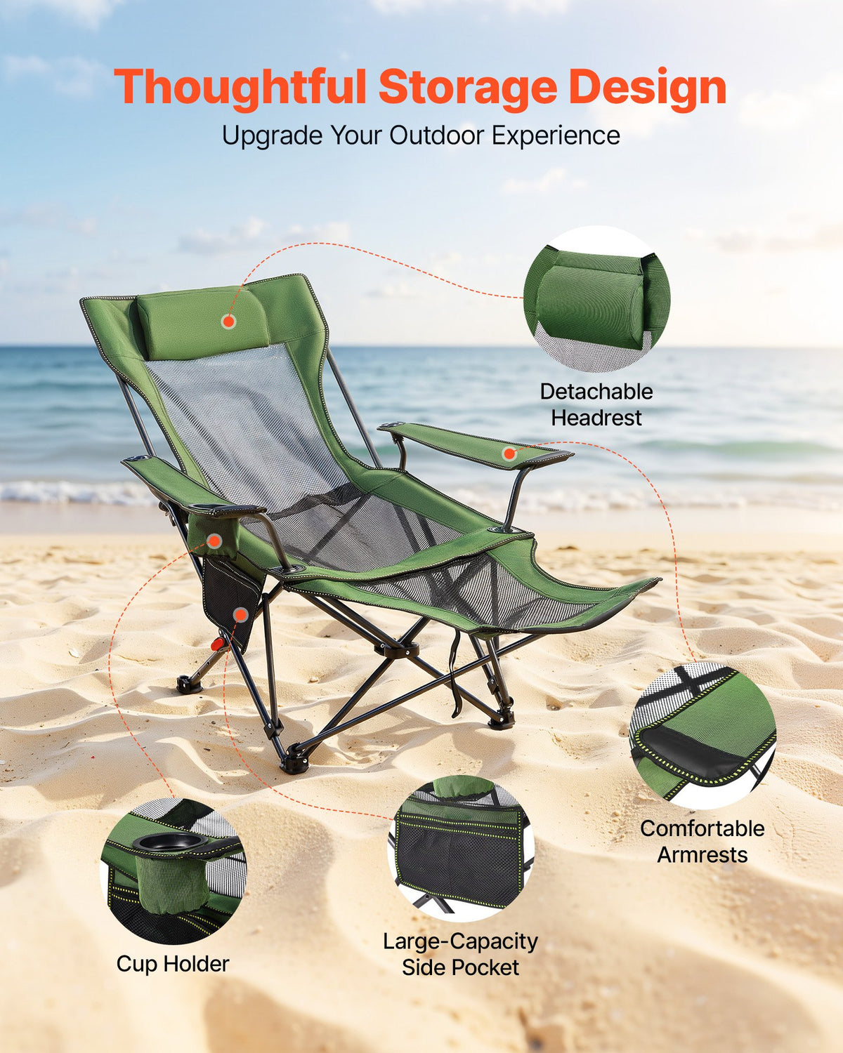 VEVOR Reclining Camping Chair