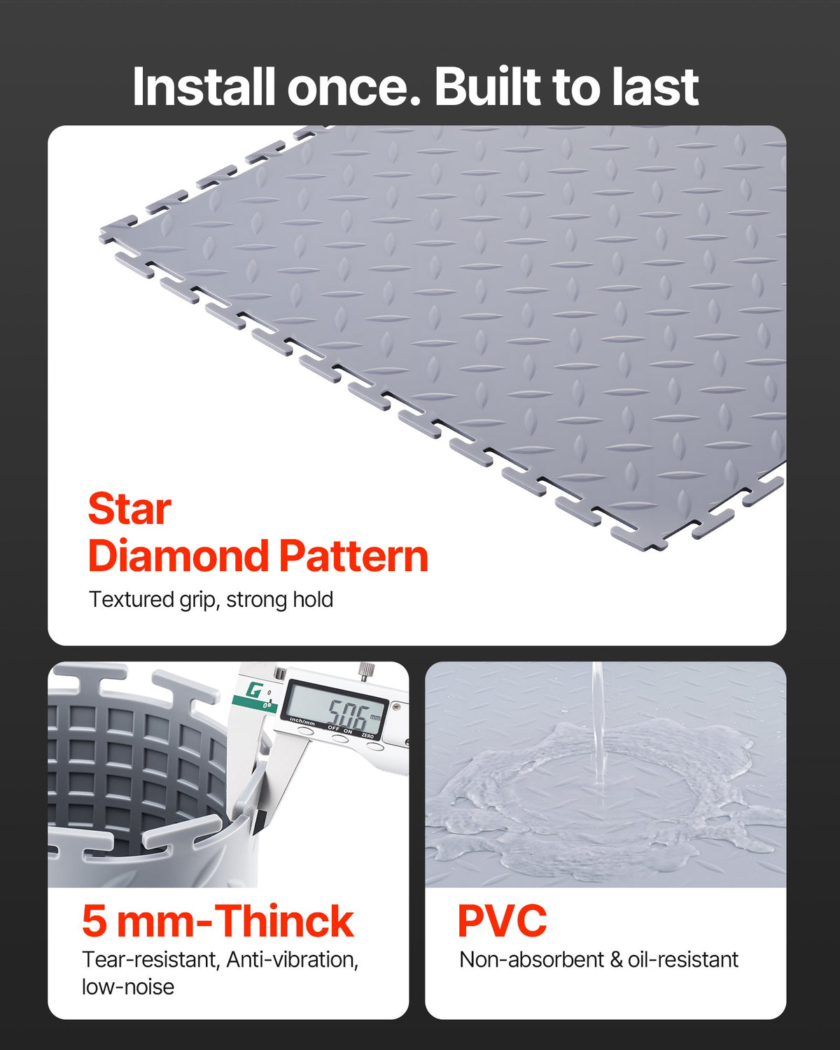 VEVOR Garage Floor Tiles Interlocking