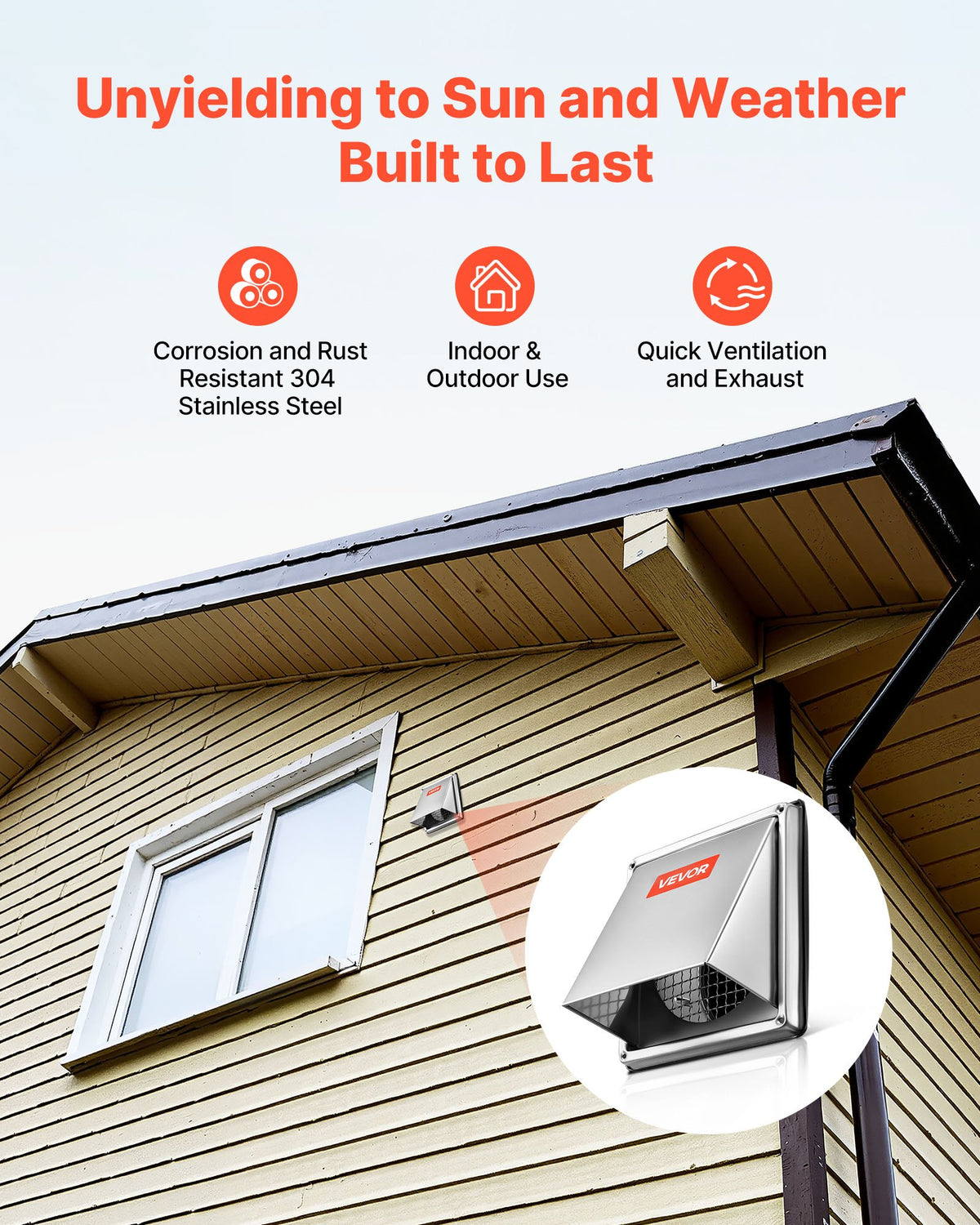 VEVOR 145 mm External Extractor Wall Vent Cover