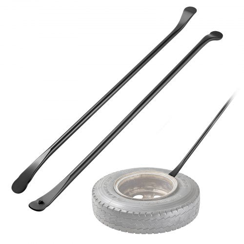 VEVOR Tire Bars, 2 PCS, 970 mm Tire Mount and Demount Iron, Heavy Duty Alloy Steel Mounting Tools, Professional Changing Removal Tools for Truck, Semi Truck, Off-Road Vehicle, Light-Duty Van, Black