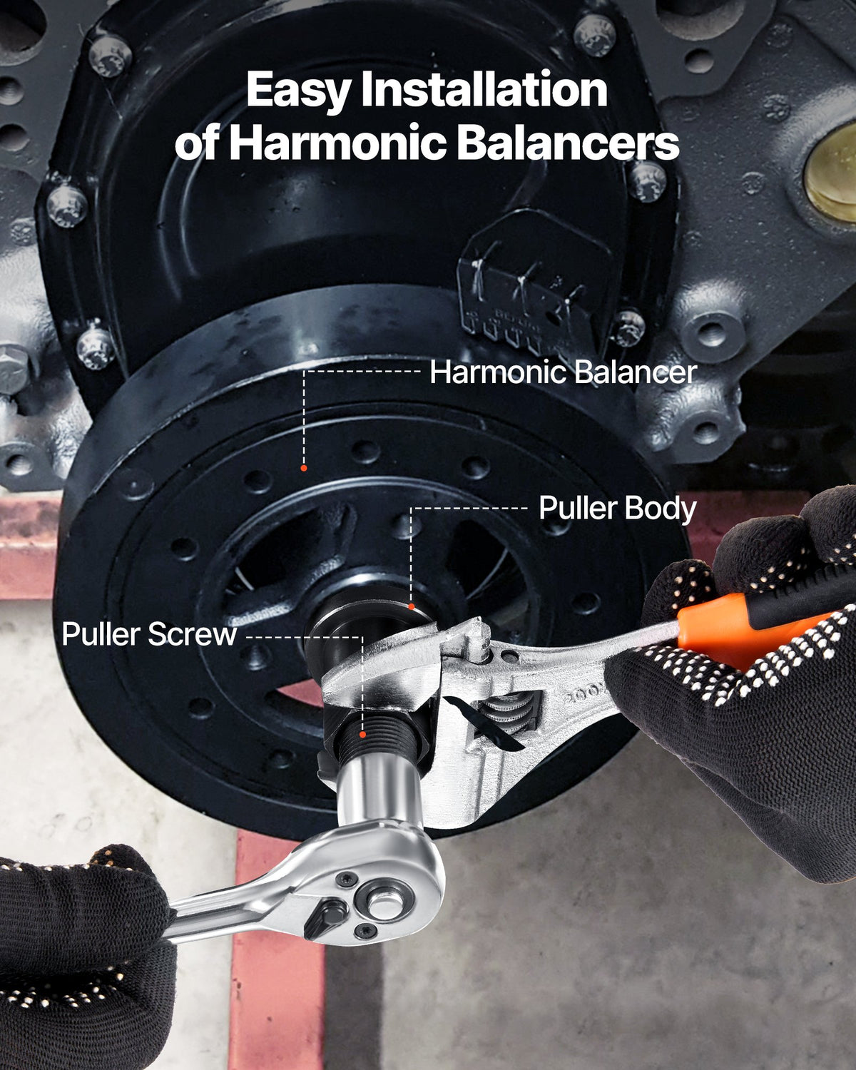 VEVOR Harmonic Balancer Puller Removal & Install Tool Kit