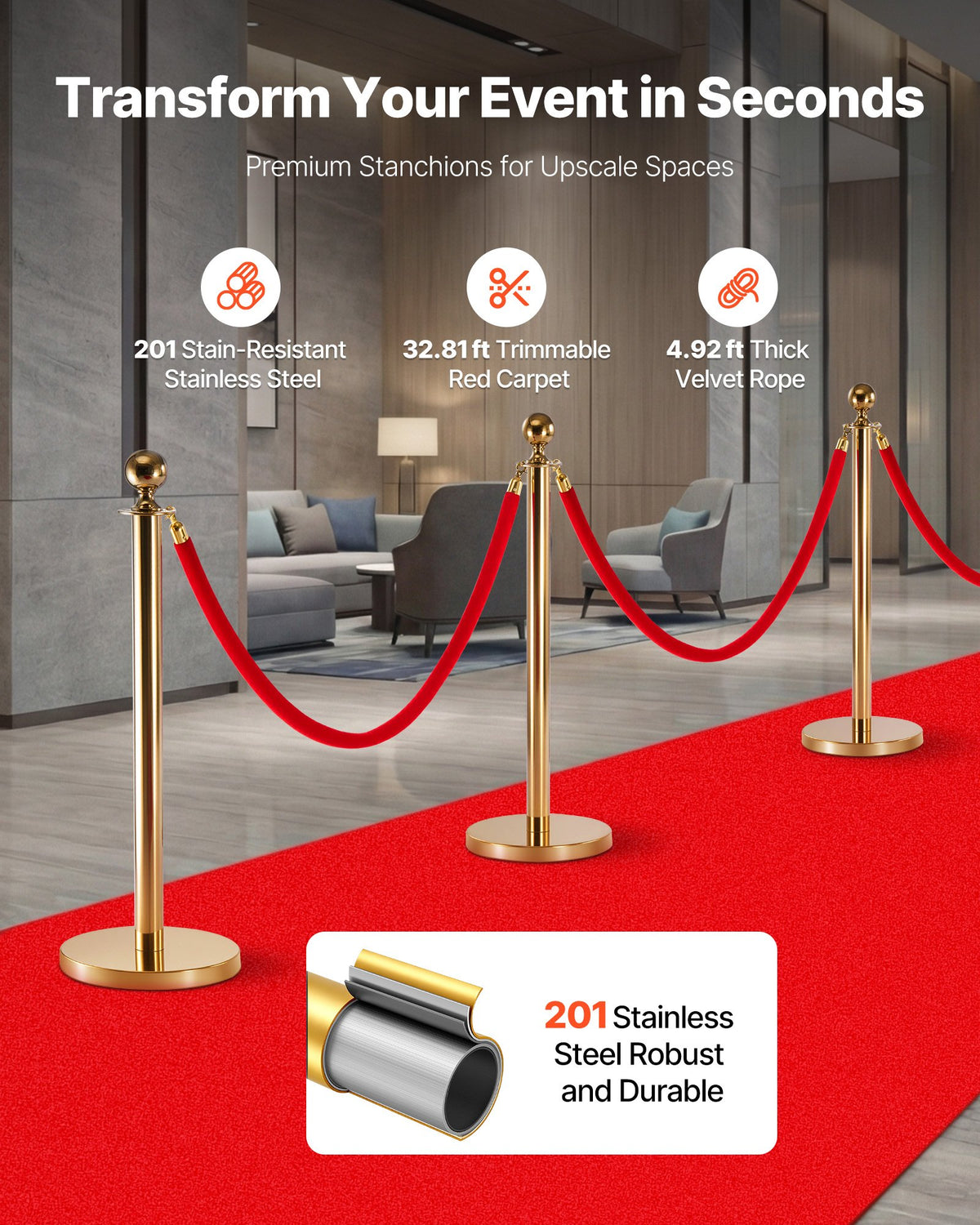 VEVOR Stanchion Post
