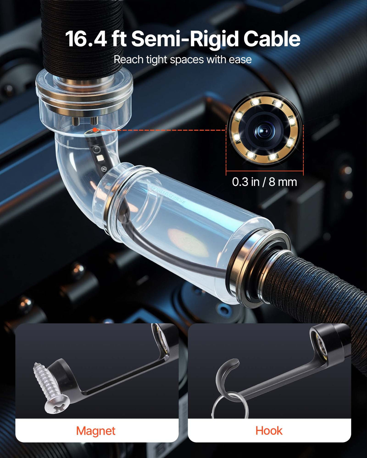 VEVOR Triple Lens Endoscope Camera