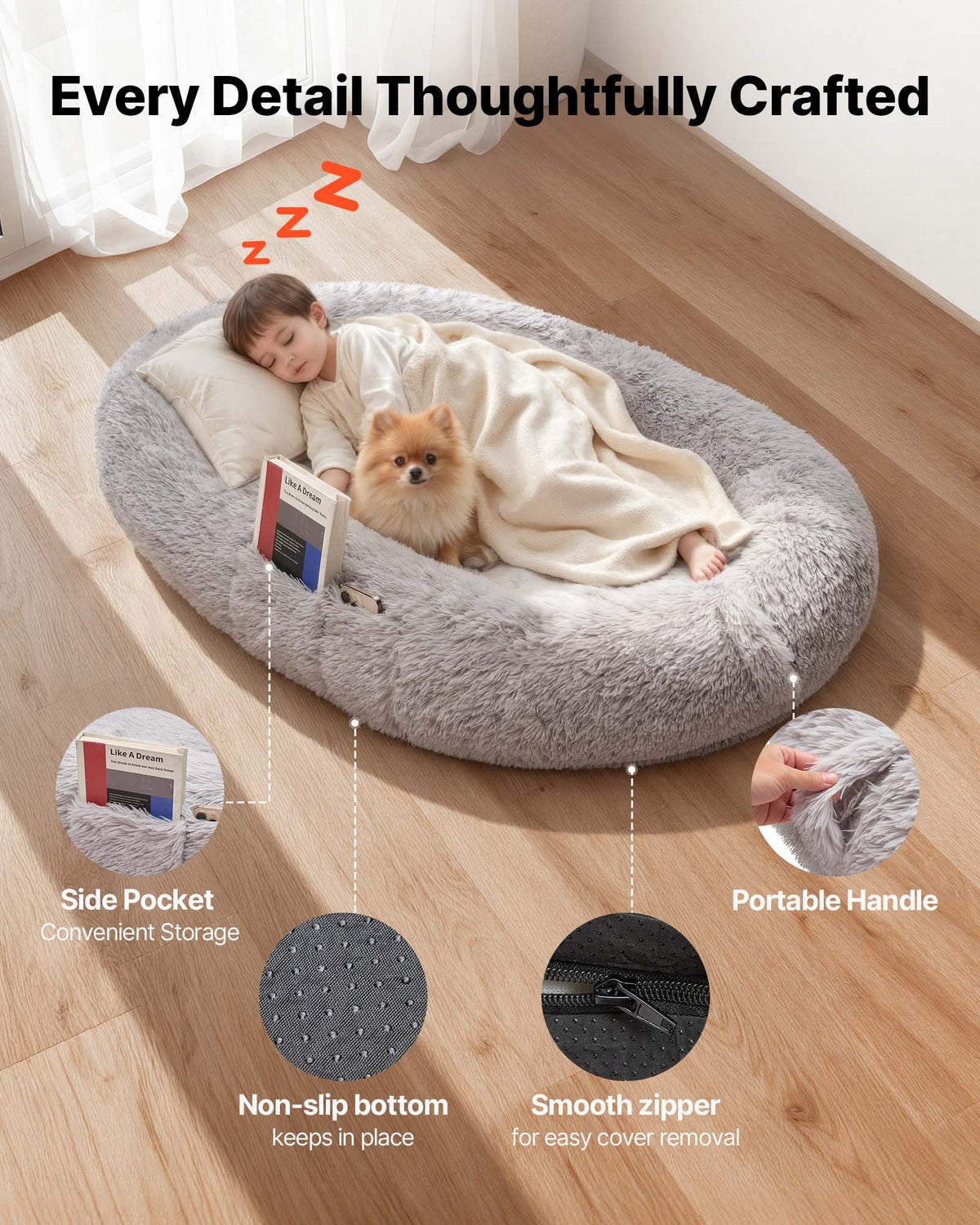 VEVOR Human Dog Bed