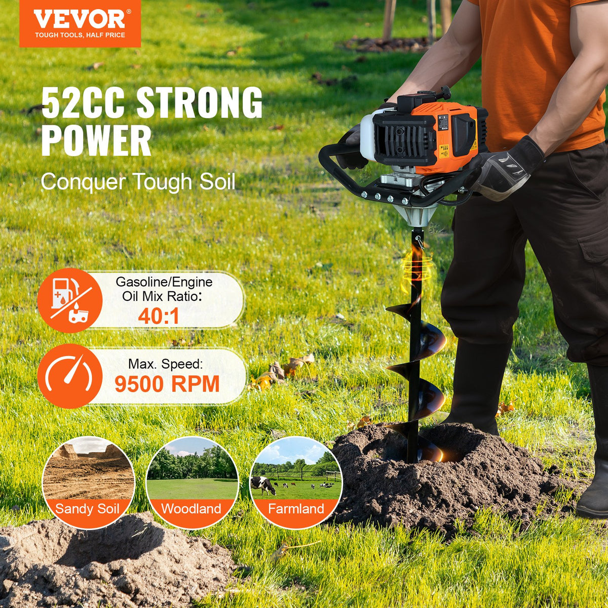 VEVOR Post Hole Digger Gas Powered