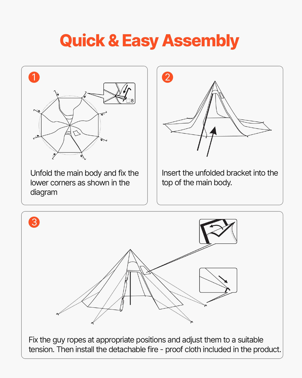 VEVOR Hot Tent for 2 Persons, Portable Winter Tipi Tent with Stove Jack, Waterproof Camping Tents,  Lightweight 4 Season Shelter Tents for Hiking Fishing Backpacking, S Size