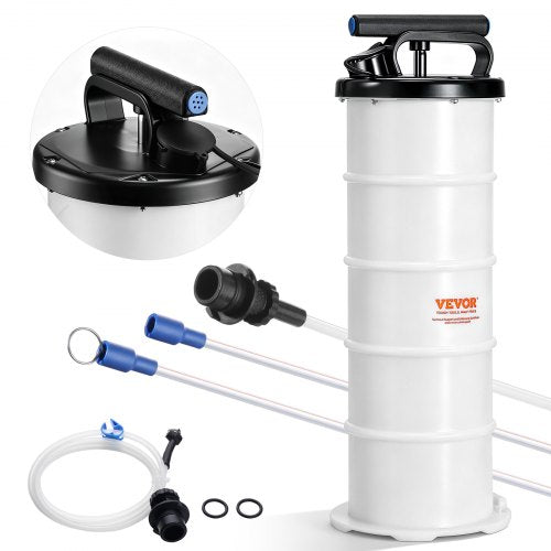 VEVOR Fluid Extractor, 1.74 Gallons (6.5 Liters), Manual Hand-Operated Oil Changer Vacuum Fluid Extractor with Dipstick and Hose, Oil Extractor Change Pump for Automotive Fluids Vacuum Evacuation