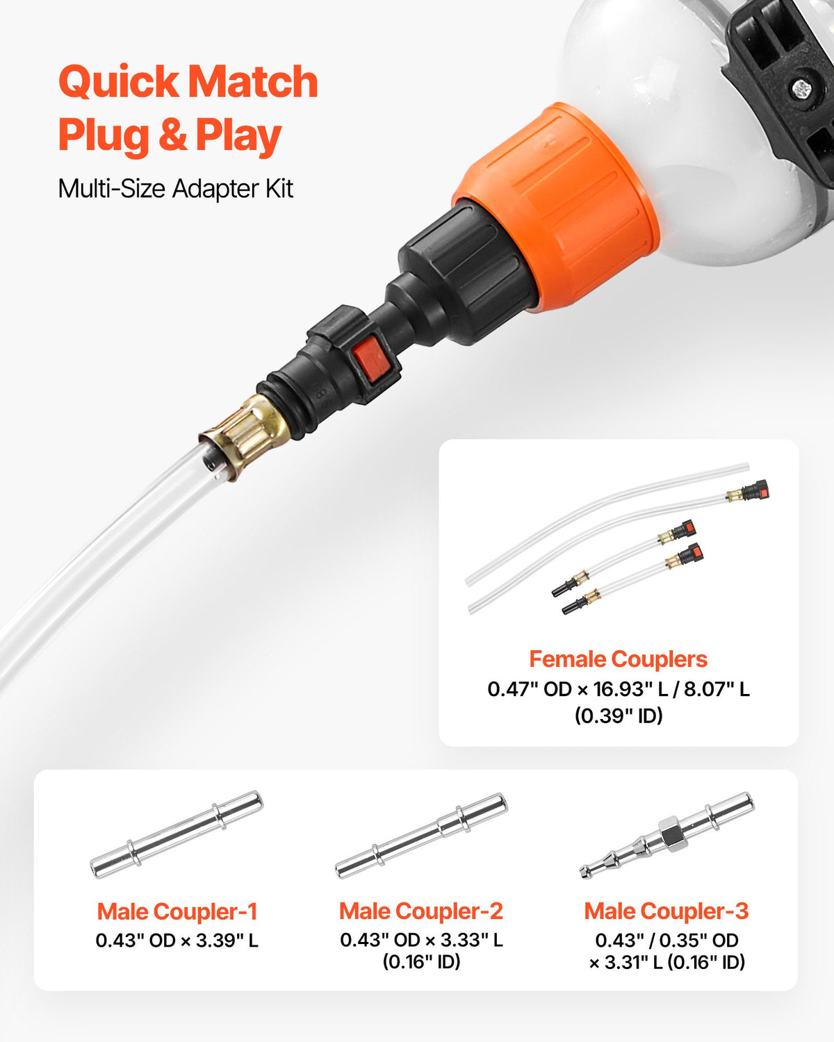VEVOR 1.5 L Fluid Extractor, Manual Automotive Fluid Pump Extractor, Oil Syringe with Long Hose and Extension Tubes Easy Oil Change, Suction Pump for Lawn Mowers Cars Ships Golf Carts Motorcycles