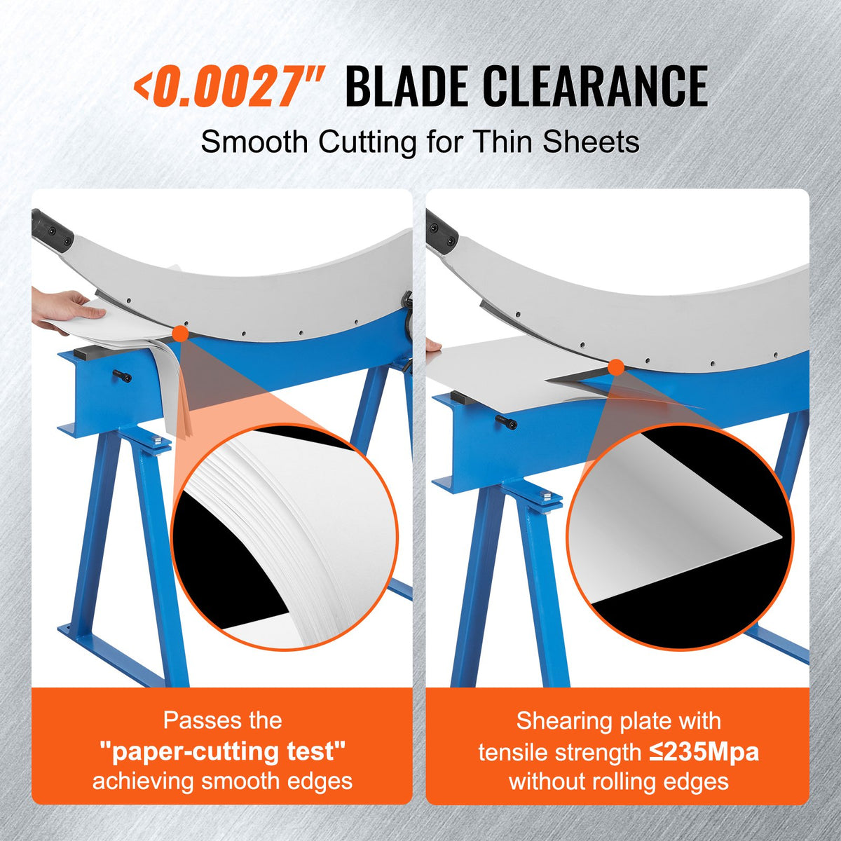 VEVOR 800mm Manual Hand Plate Shear for Metal Sheet Processing