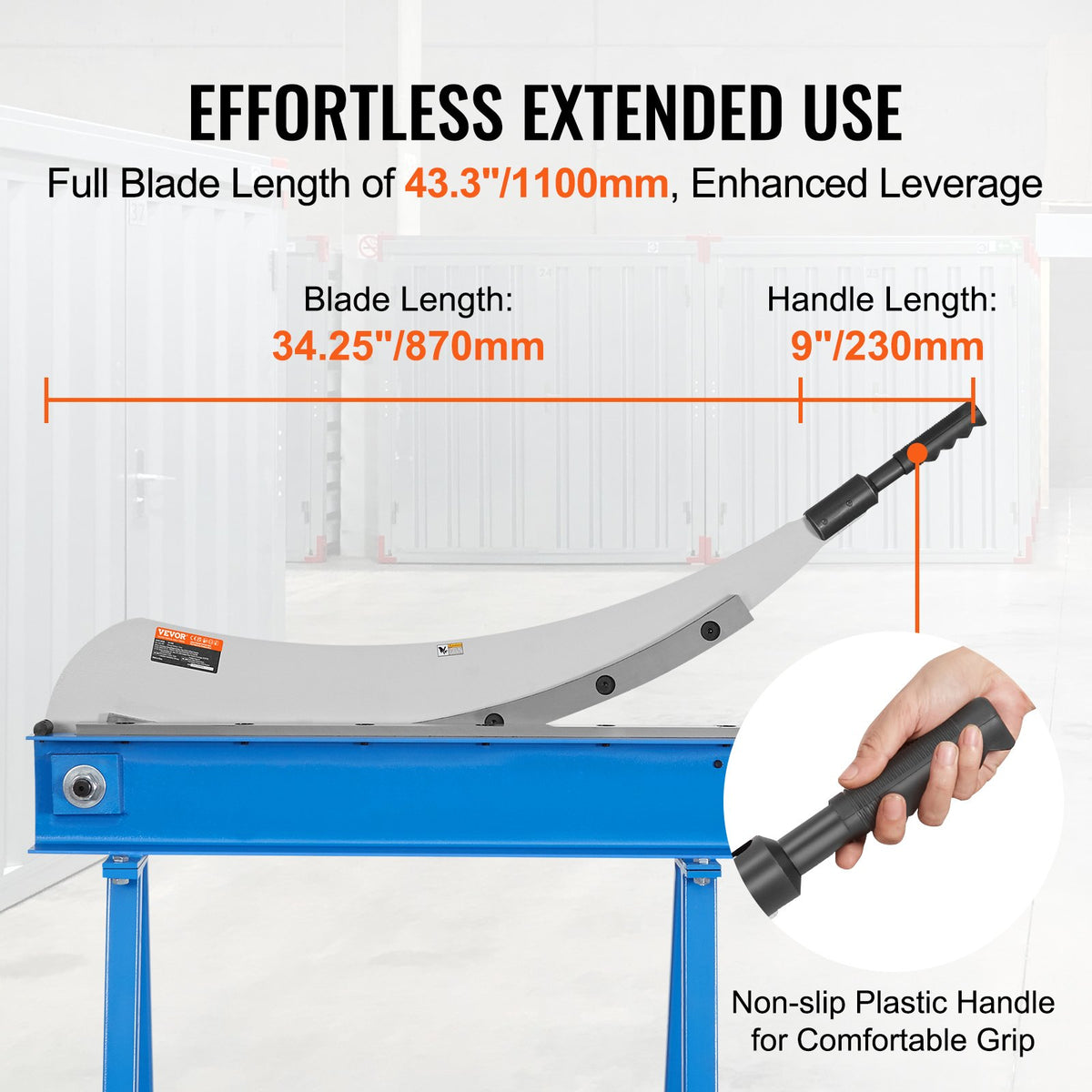 VEVOR 800mm Manual Hand Plate Shear for Metal Sheet Processing