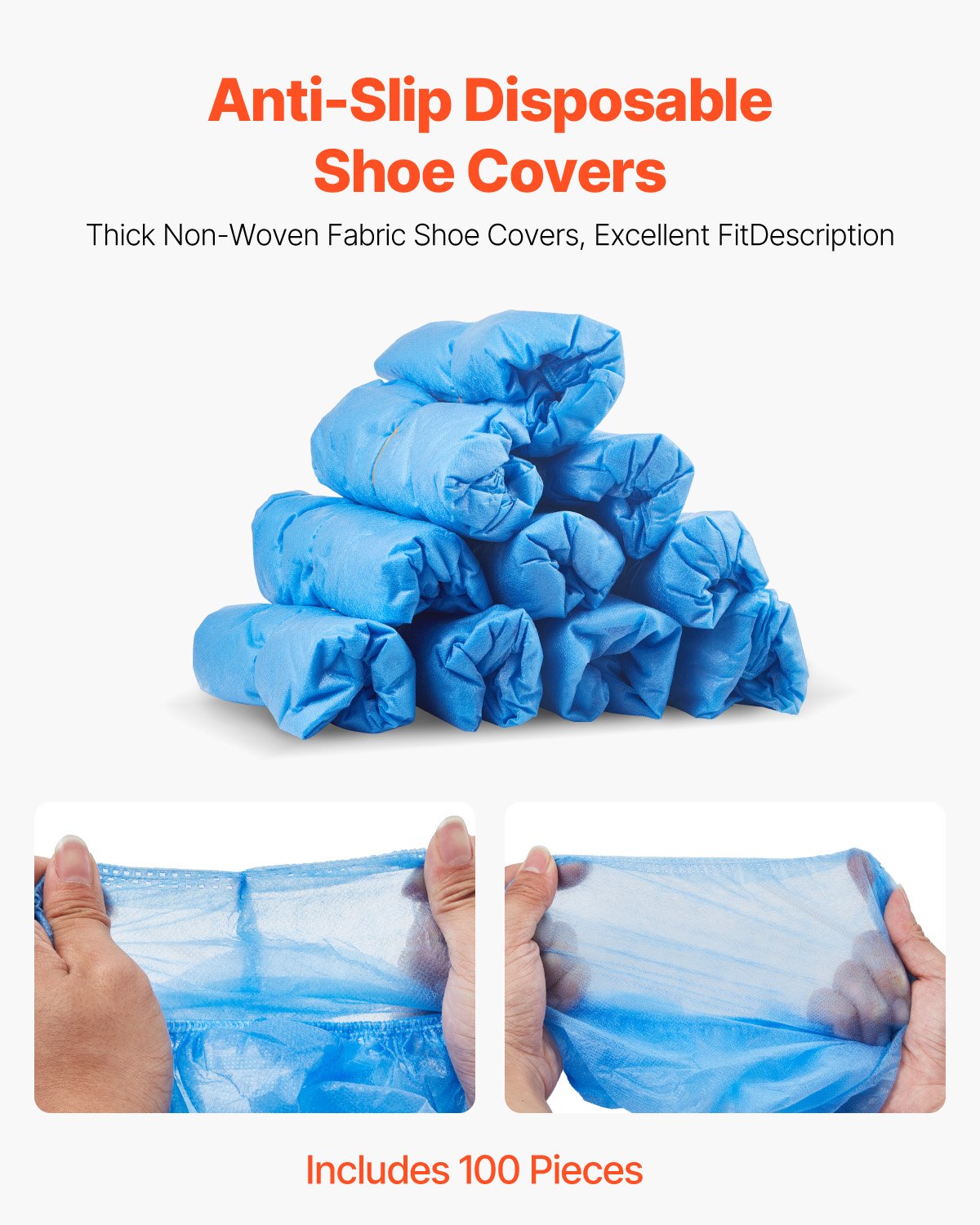 VEVOR Shoe Cover Dispenser Fits Up to US 11 / EU 44 with 100 Disposable Plastic Covers