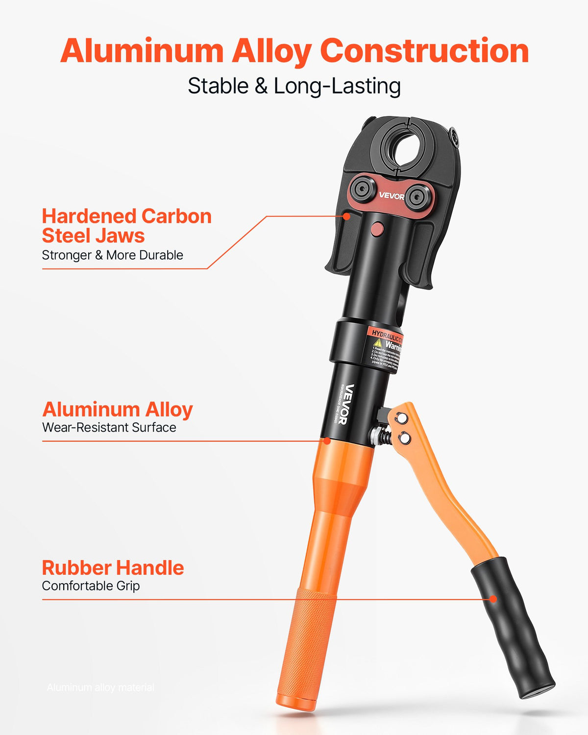 VEVOR Pipe Crimping Tool, Hydraulic Driven Press Tool with 5 Press Jaws, M12, M15, M18, M22, M28 Crimping Jaws for Stainless Steel/Copper Plumbing Repair and Installations - Includes Toolbox