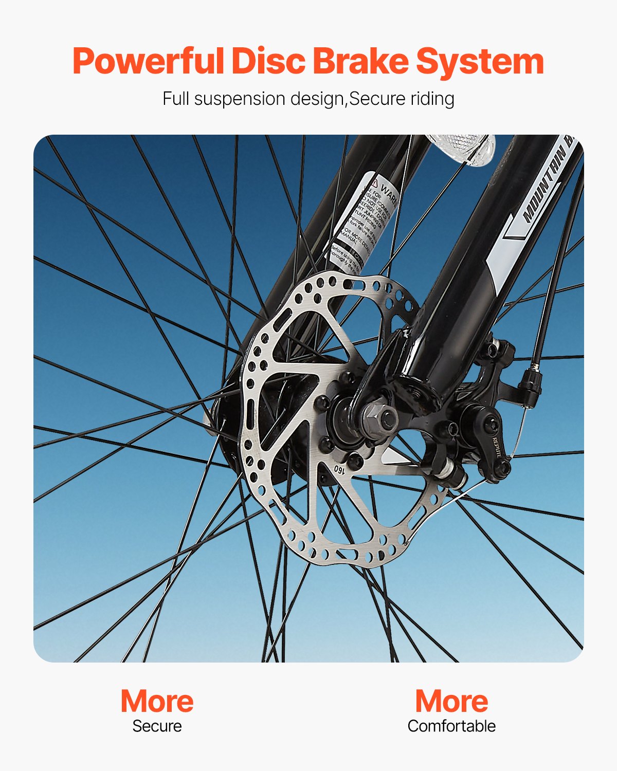 VEVOR Mountain Bike, 29 inch MTB Bicycle with Front Suspension, 21 Speeds SHIMANO Twist Shifting, Comfort Saddle, Dual Disc Brakes, Aluminum Alloy Frame, Adult Sport Cycling Bicycle for Men Women Trail Snow