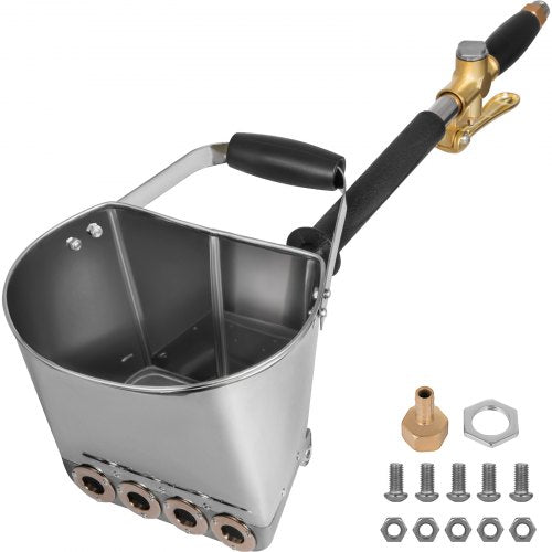 VEVOR 4 Jet Cement Mortar Spray Gun, Stucco Sprayer 4 Jet Hopper Plaster Concrete Cement Sprayer Gun Spraying, Stucco Spray Gun Exquisite Handles, Concrete Ceiling Spray Gun