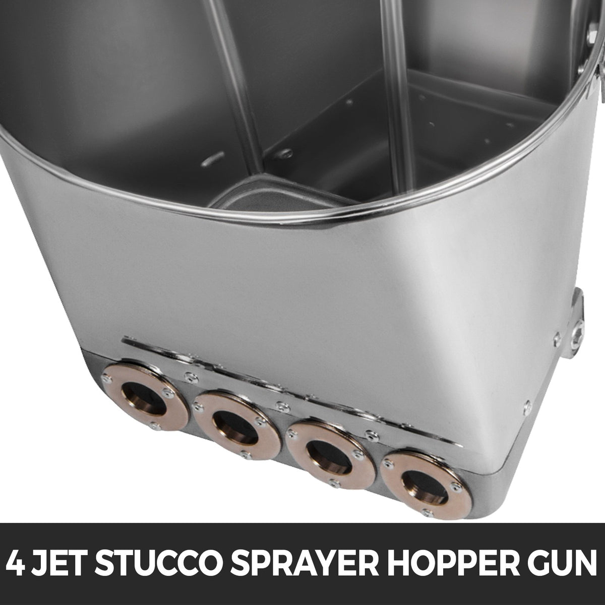 VEVOR 4 Jet Cement Mortar Spray Gun, Stucco Sprayer 4 Jet Hopper Plaster Concrete Cement Sprayer Gun Spraying, Stucco Spray Gun Exquisite Handles, Concrete Ceiling Spray Gun