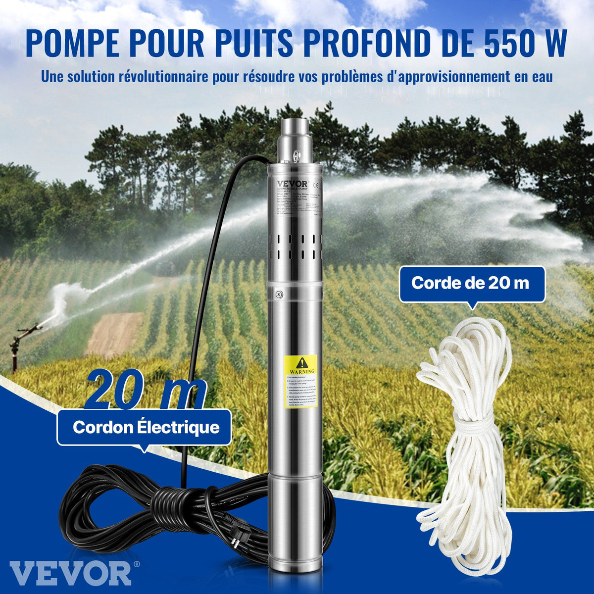 VEVOR Deep Well Submersible Pump