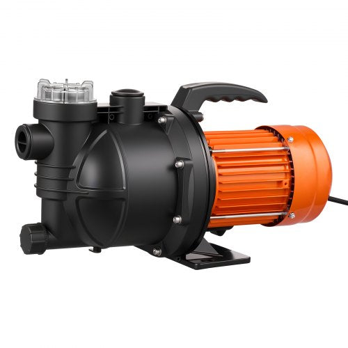 VEVOR Shallow Well Jet Pump, 1300W, 230V 4800L/H Maximum Flow Rate, PP Garden Well Jet Pump with 8 m Suction Height, Thermal Protection, European Voltage Standards, for Garden Irrigation Lawn Watering