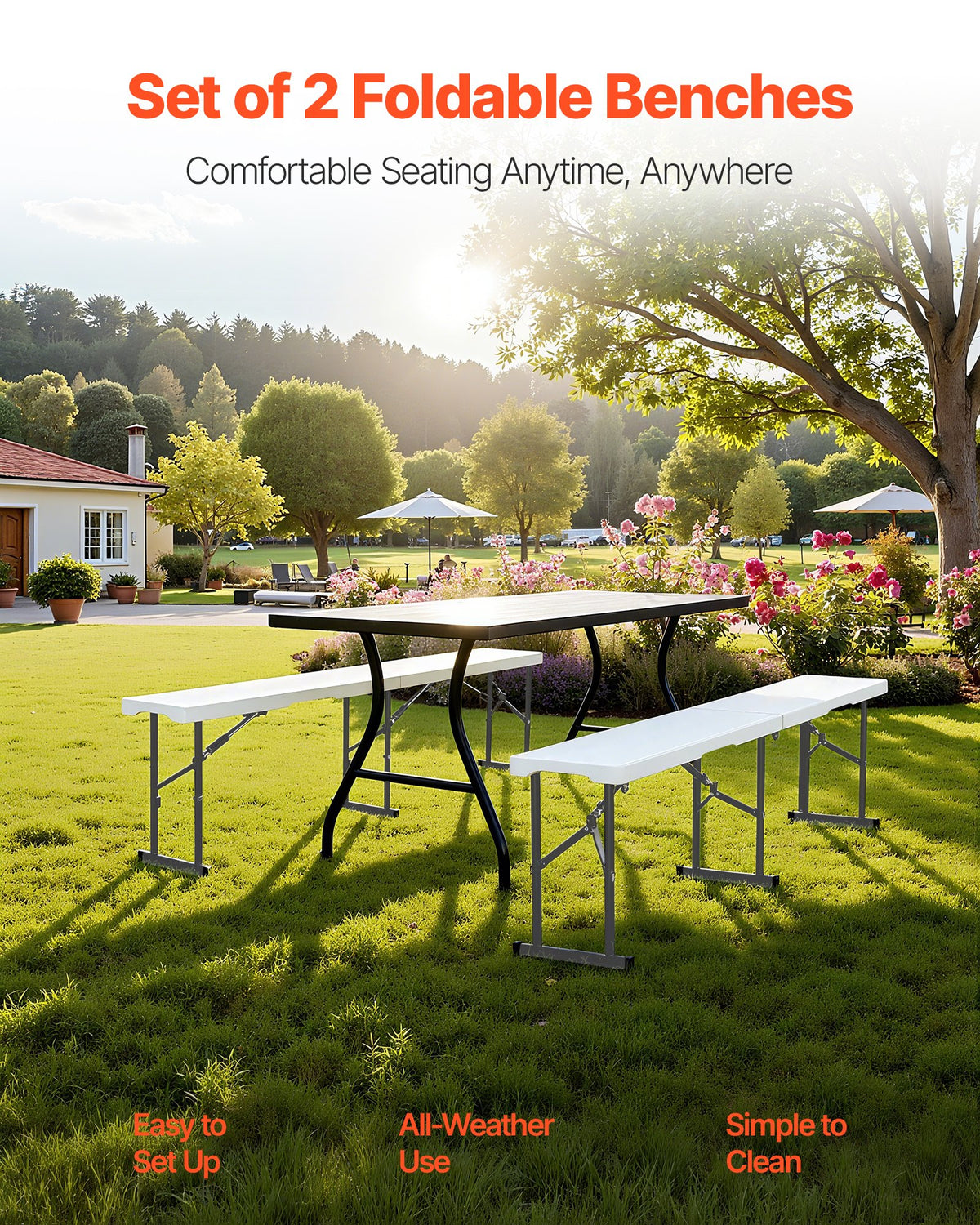 VEVOR Plastic Folding Bench