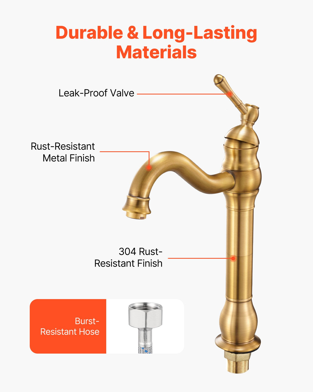 VEVOR Single Handle Sink Faucet