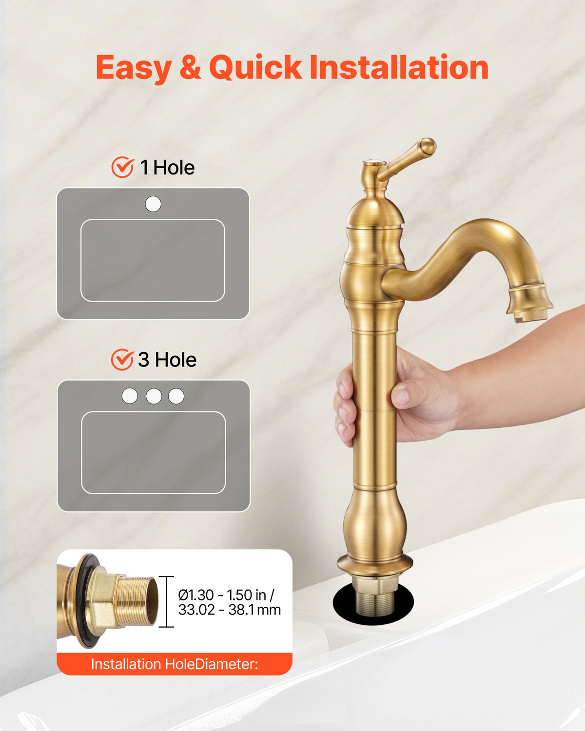 VEVOR Single Handle Sink Faucet