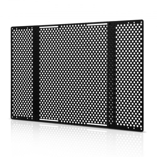 VEVOR RV Screen Door Protector, Adjusts from 558.8–800 mm, Adjustable Door Grille, Easy to Install, Reinforced Breathable Honeycomb Holes, Iron Camper RV Entry Protector for Pet Protection, Black