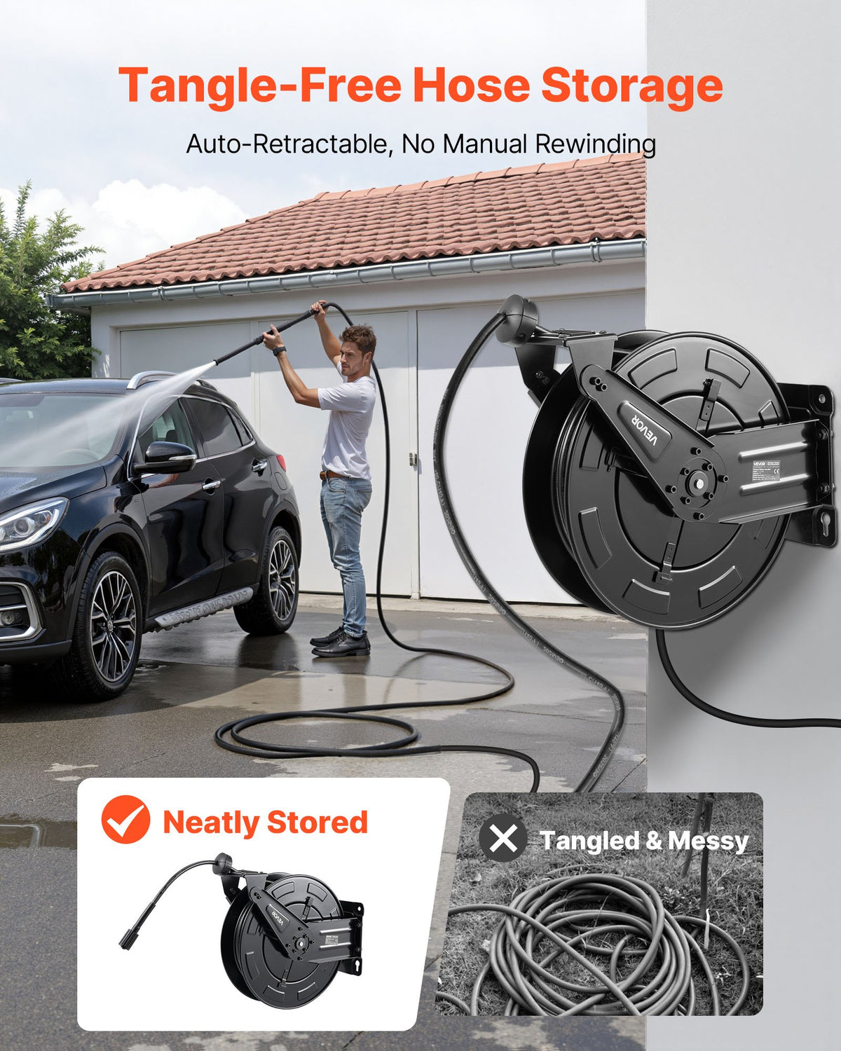 VEVOR Pressure Washer Hose Reel
