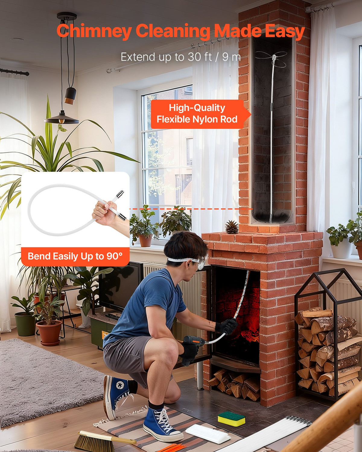 VEVOR Chimney Sweep Kit