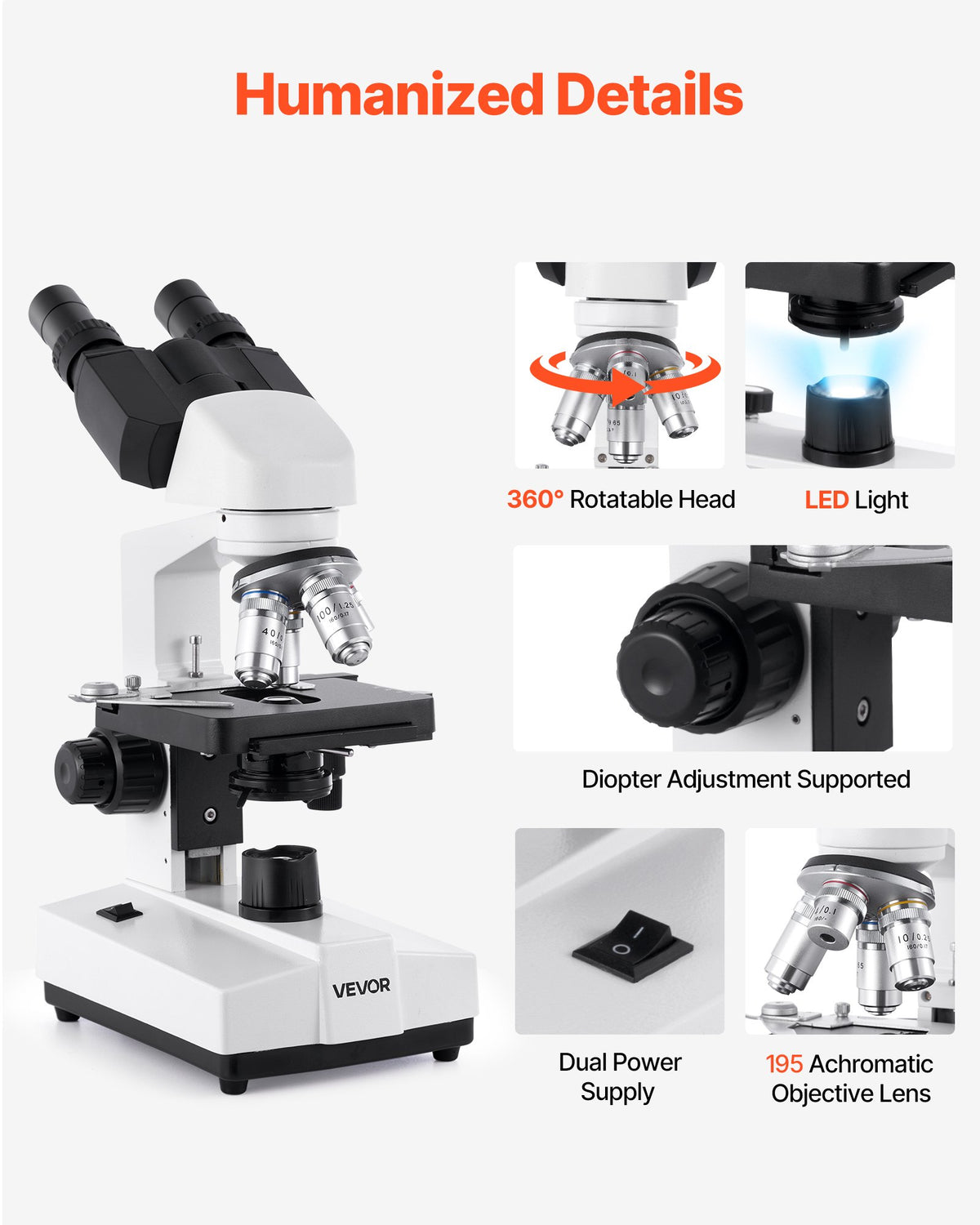 VEVOR Binocular Microscope for Adult