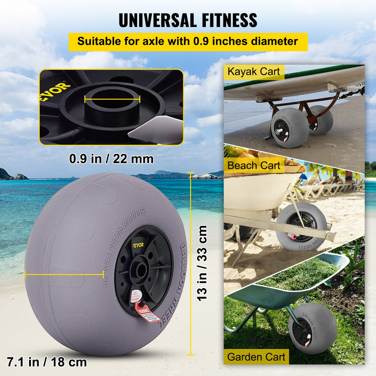 VEVOR Beach Balloon Wheels