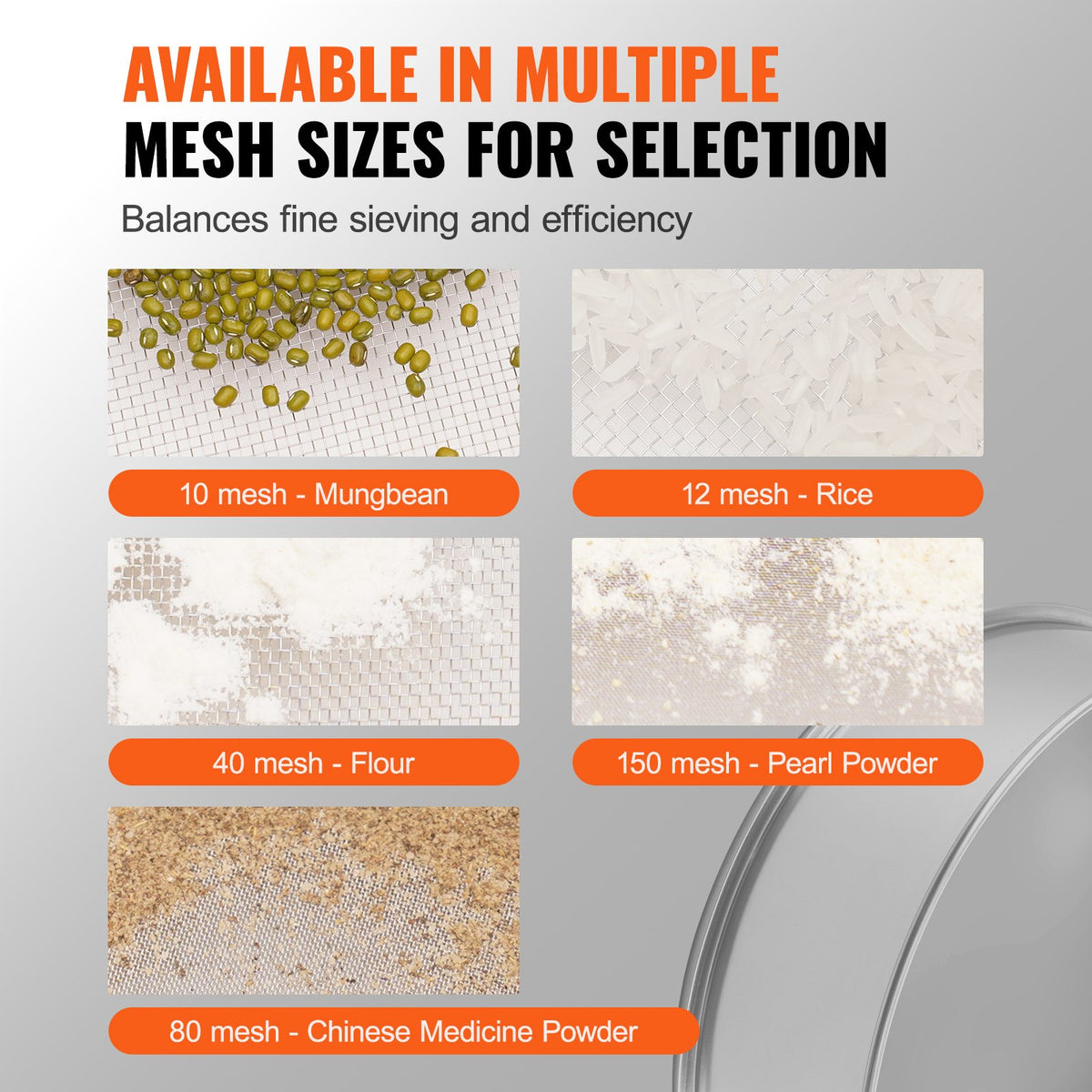 VEVOR Flour Sieve Fine Mesh