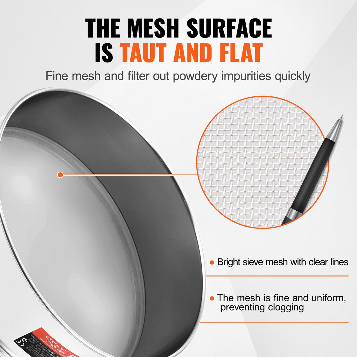 VEVOR Flour Sieve Fine Mesh